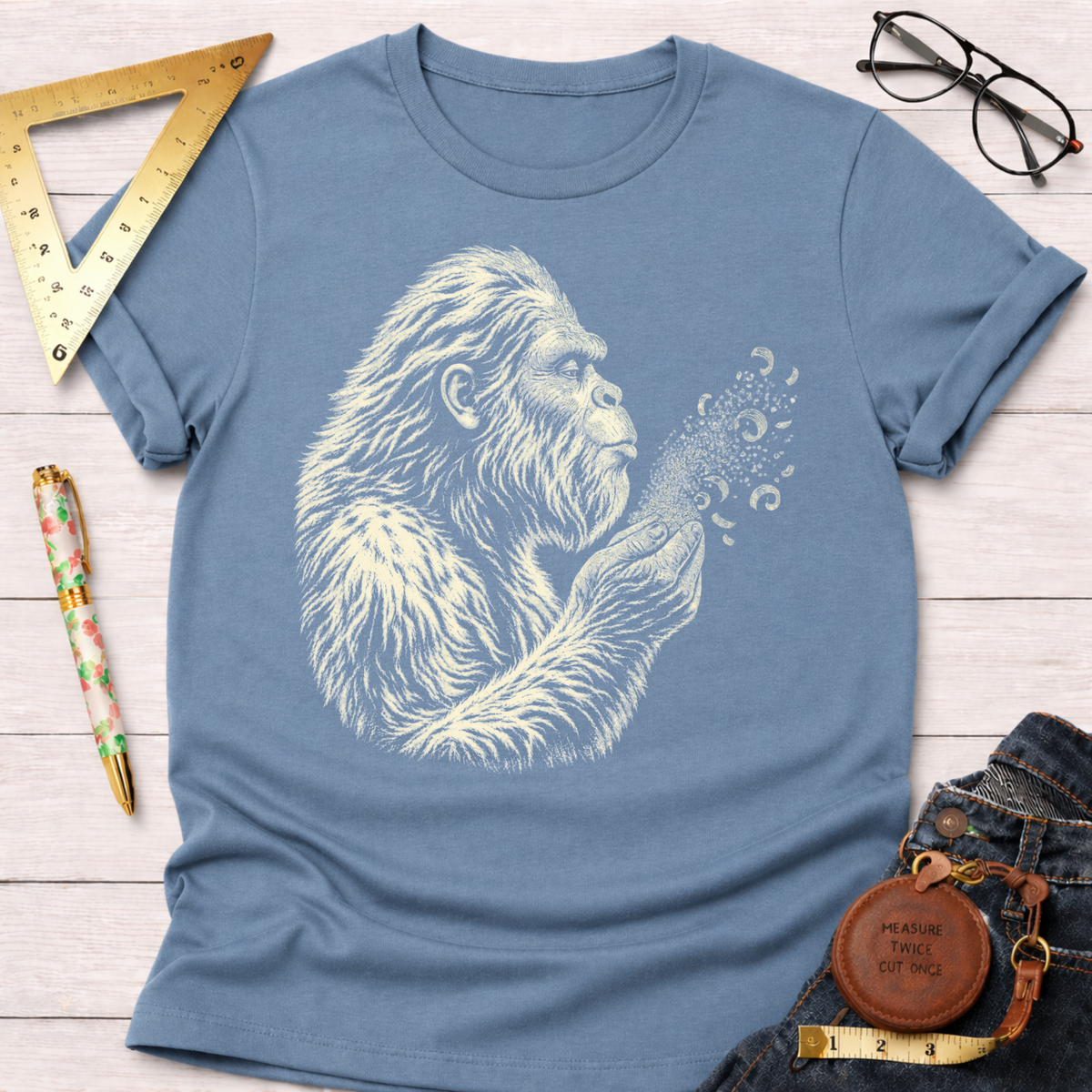 Sawdust Gorilla funny woodworking t-shirt – Sawdust & Ponytails (view 6)
