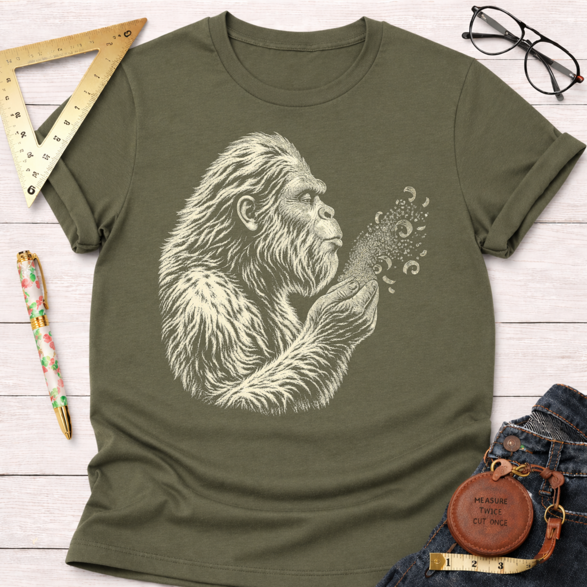 Sawdust Gorilla funny woodworking t-shirt – Sawdust & Ponytails (view 8)