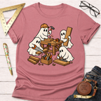 Ghostly Carpenters funny woodworking t-shirt – Sawdust & Ponytails (view 2)