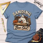 Sanding Is Boo-Shit funny woodworking t-shirt – Sawdust & Ponytails (view 5)