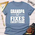 Grandpa Fixes Everything funny woodworking t-shirt – Sawdust & Ponytails (view 6)