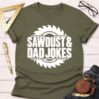 Sawdust & Dad Jokes woodworking t-shirt – Sawdust & Ponytails (view 7)