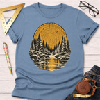 Tree Ring River woodworking t-shirt, tree ring and pine forest design – Sawdust & Ponytails (view 6)