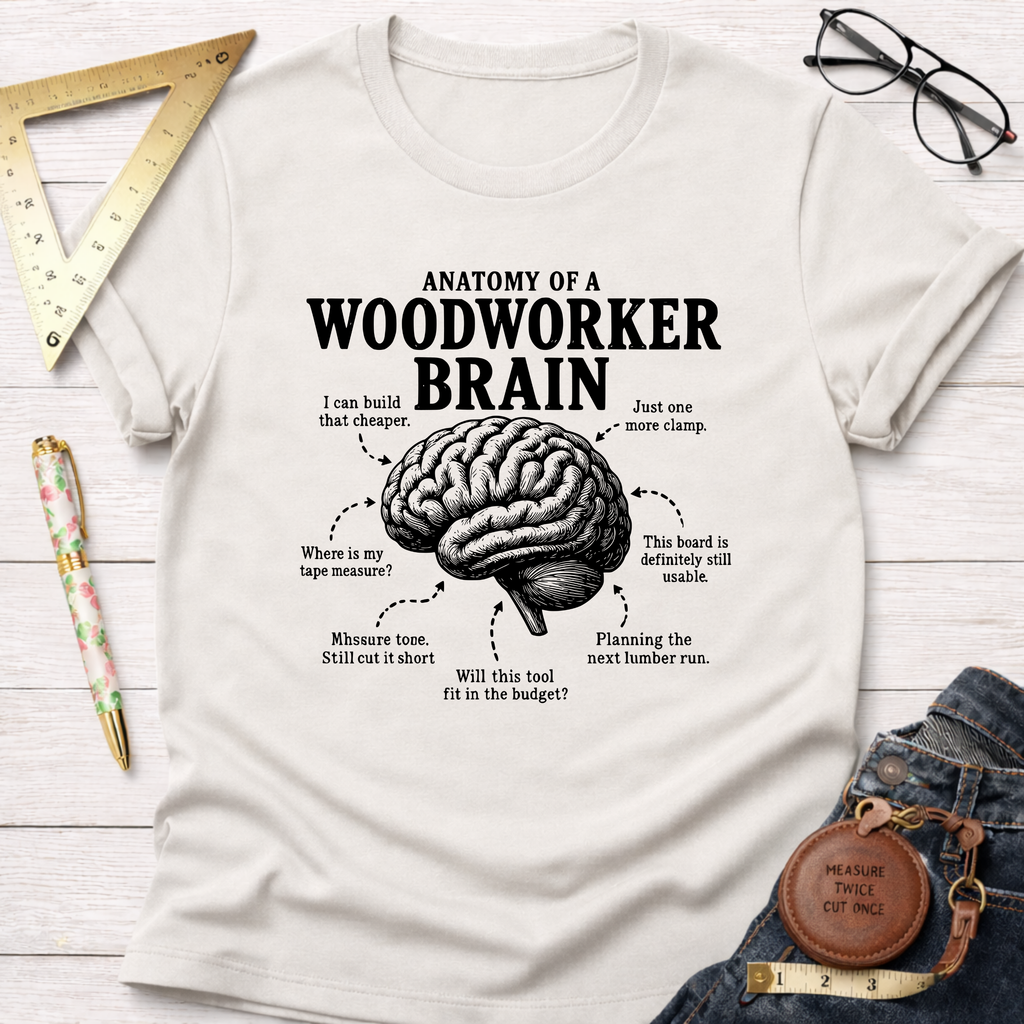 Anatomy Of A Woodworker Brain T-Shirt