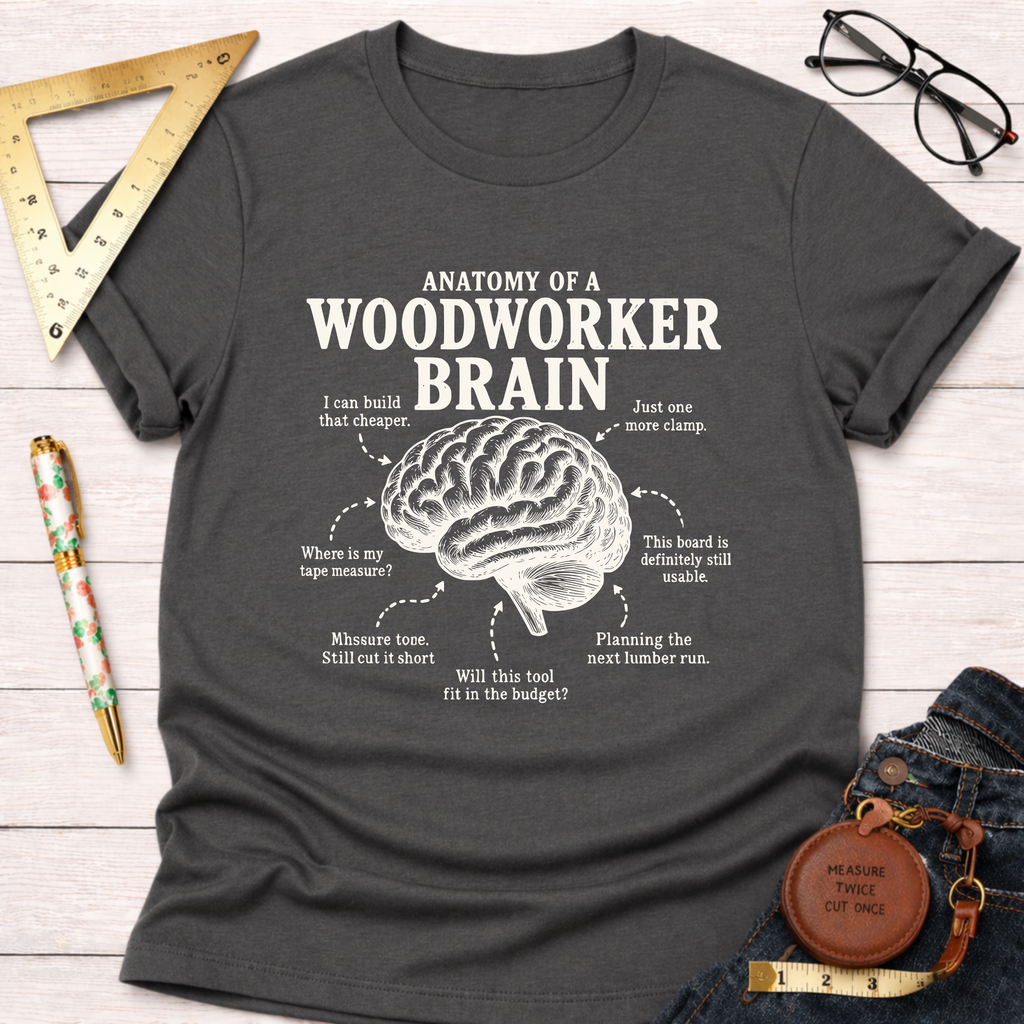 Anatomy Of A Woodworker Brain T-Shirt