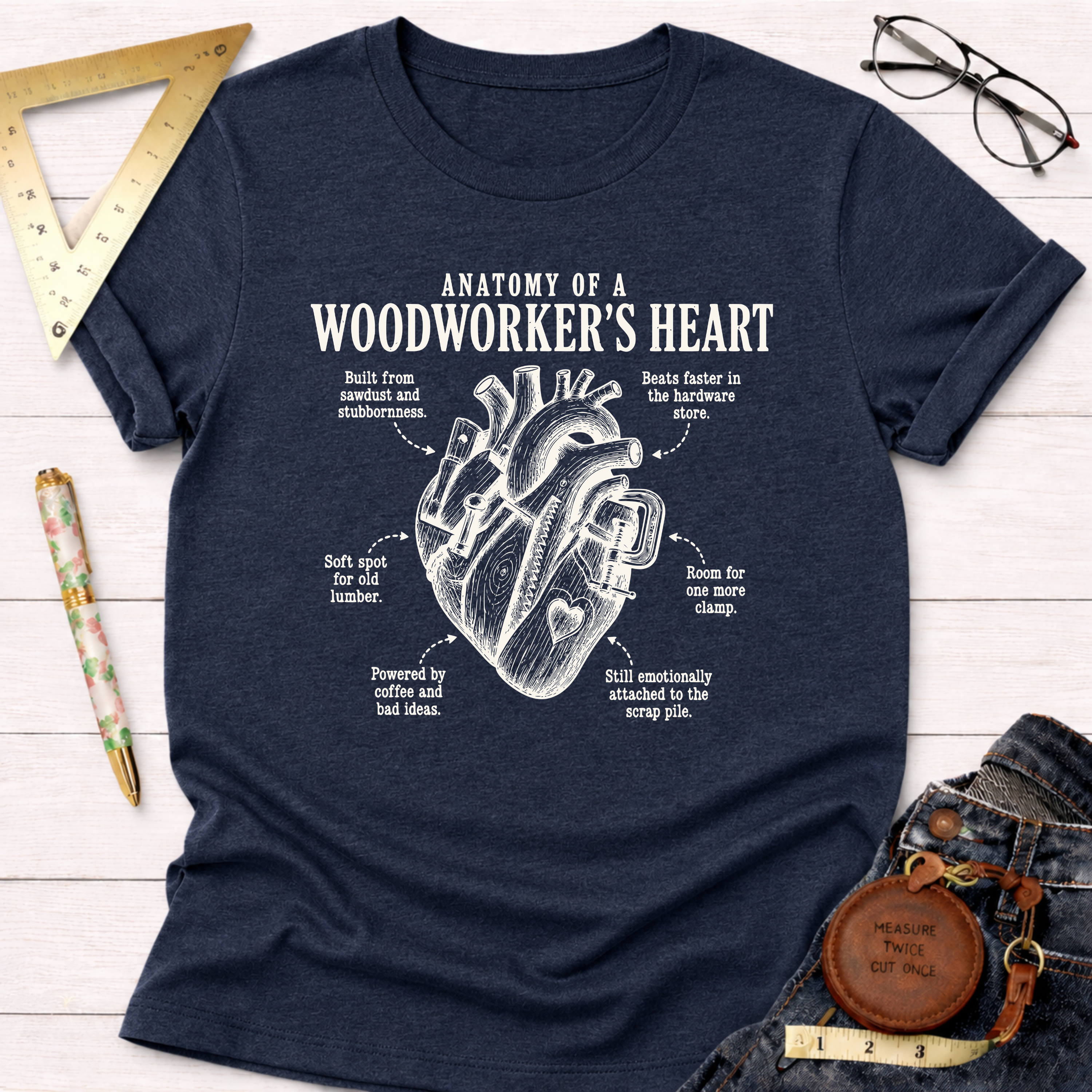 Anatomy Of A Woodworker's Heart T-Shirt