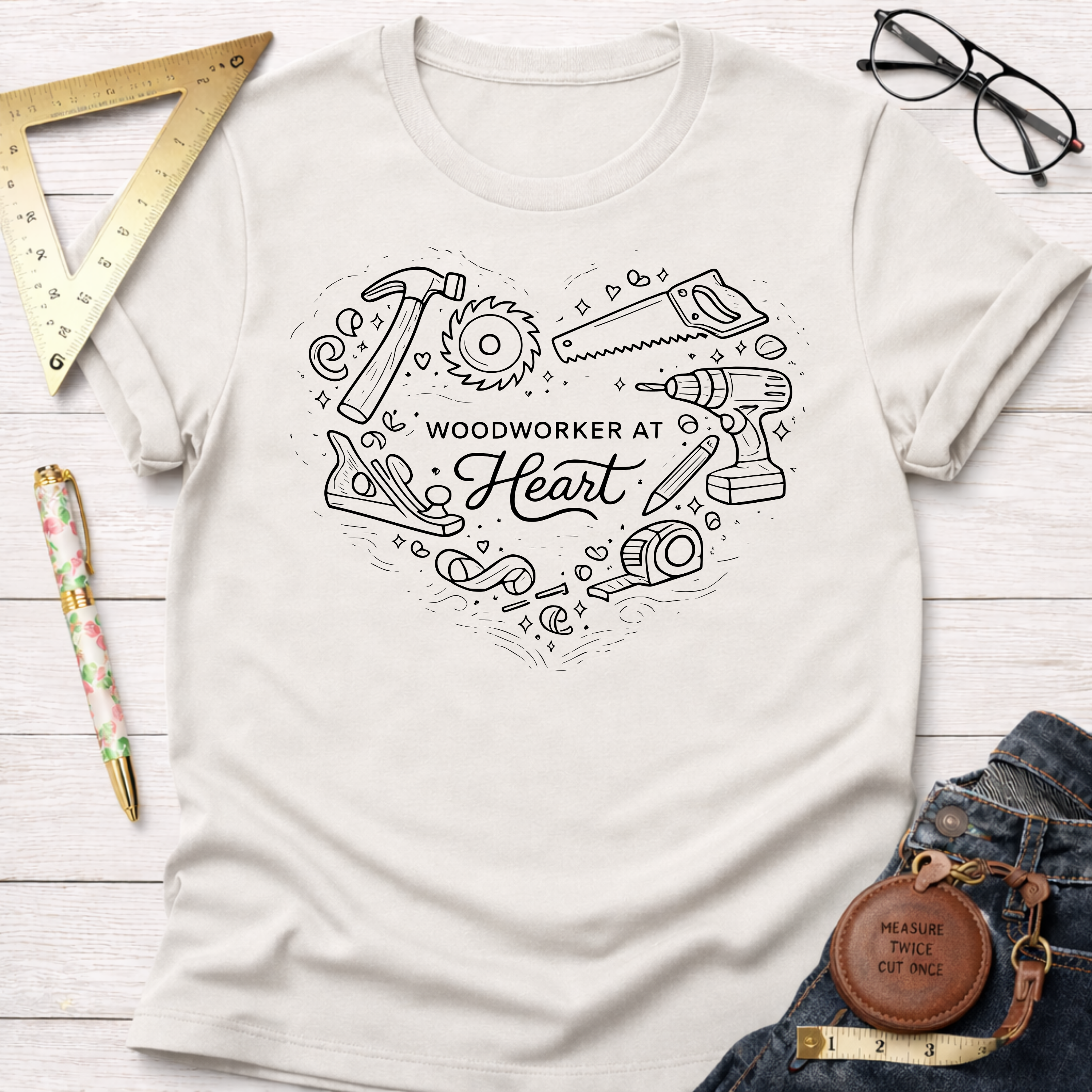 Woodworker At Heart T-Shirt