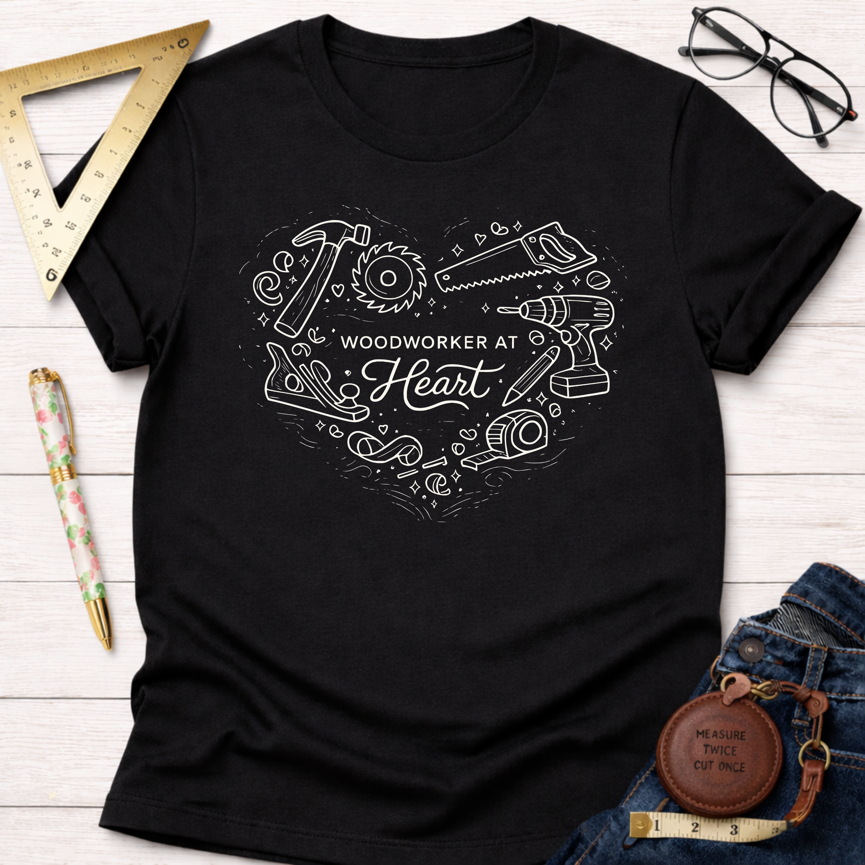 Woodworker At Heart T-Shirt