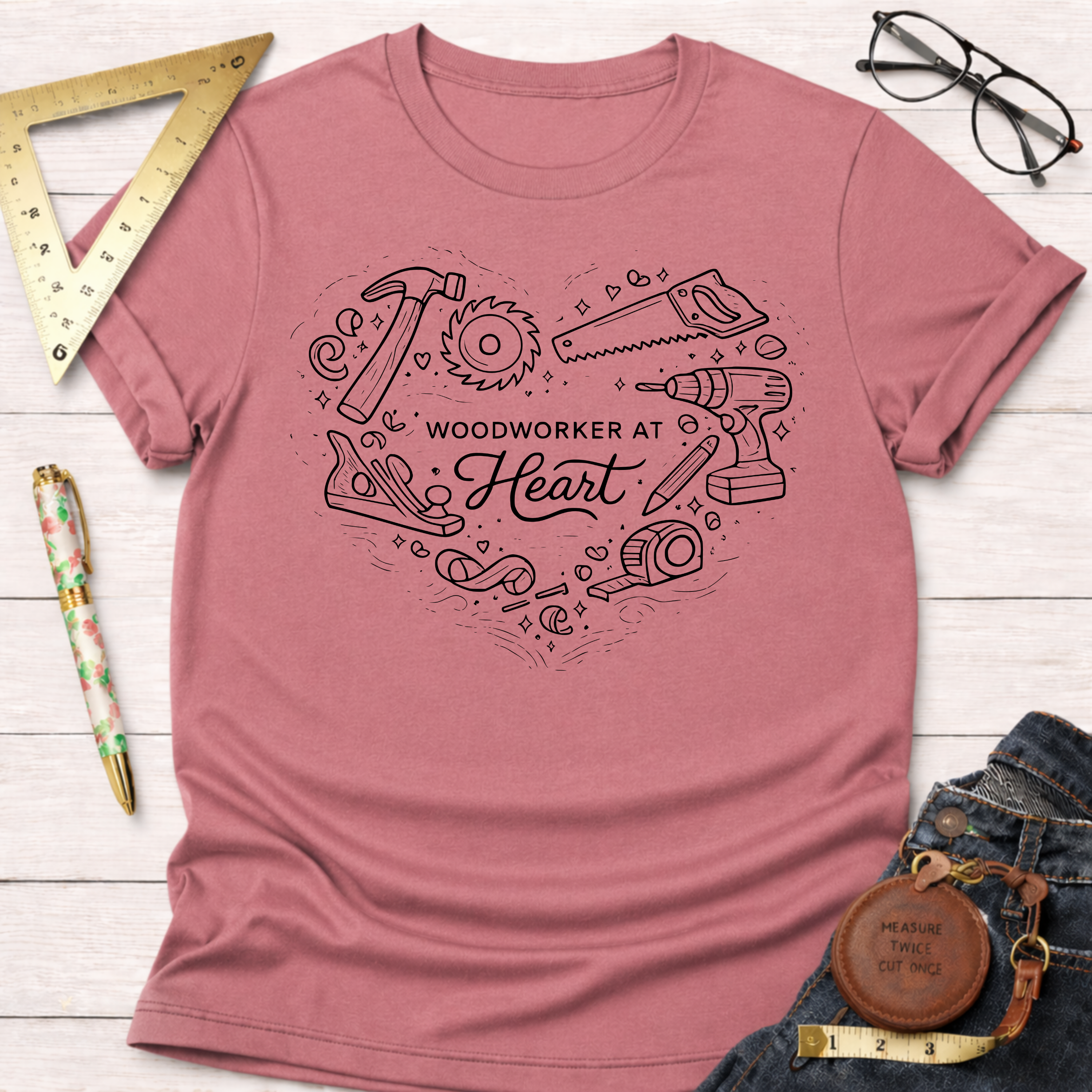 Woodworker At Heart T-Shirt