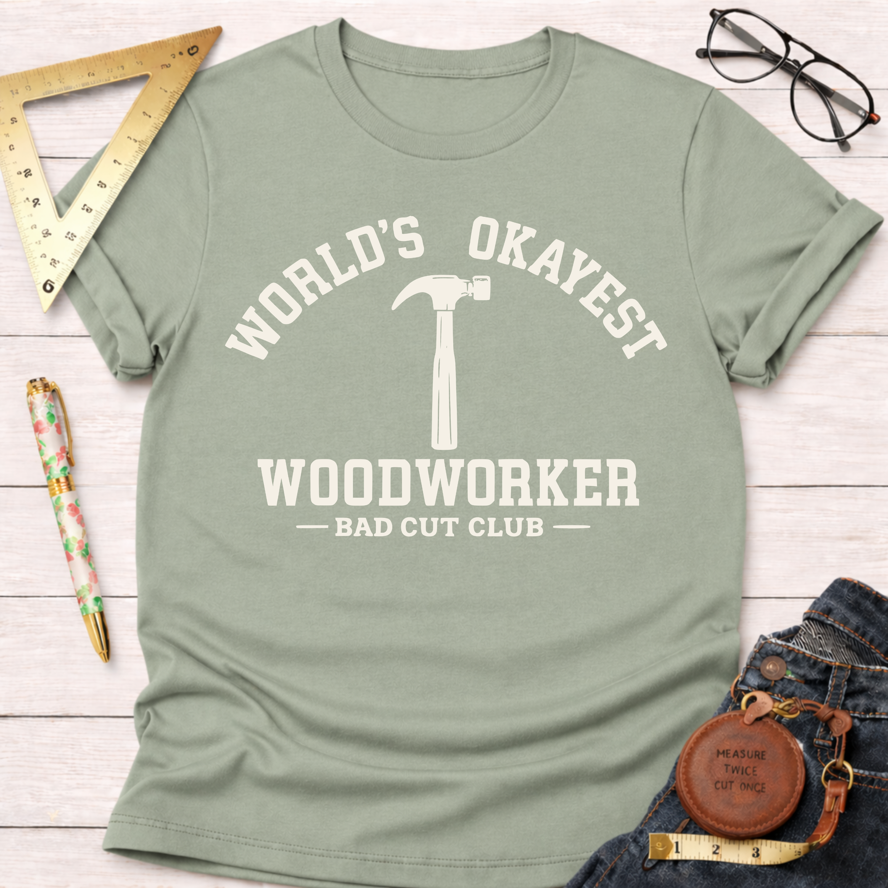 Worlds Okayest Woodworker T-Shirt
