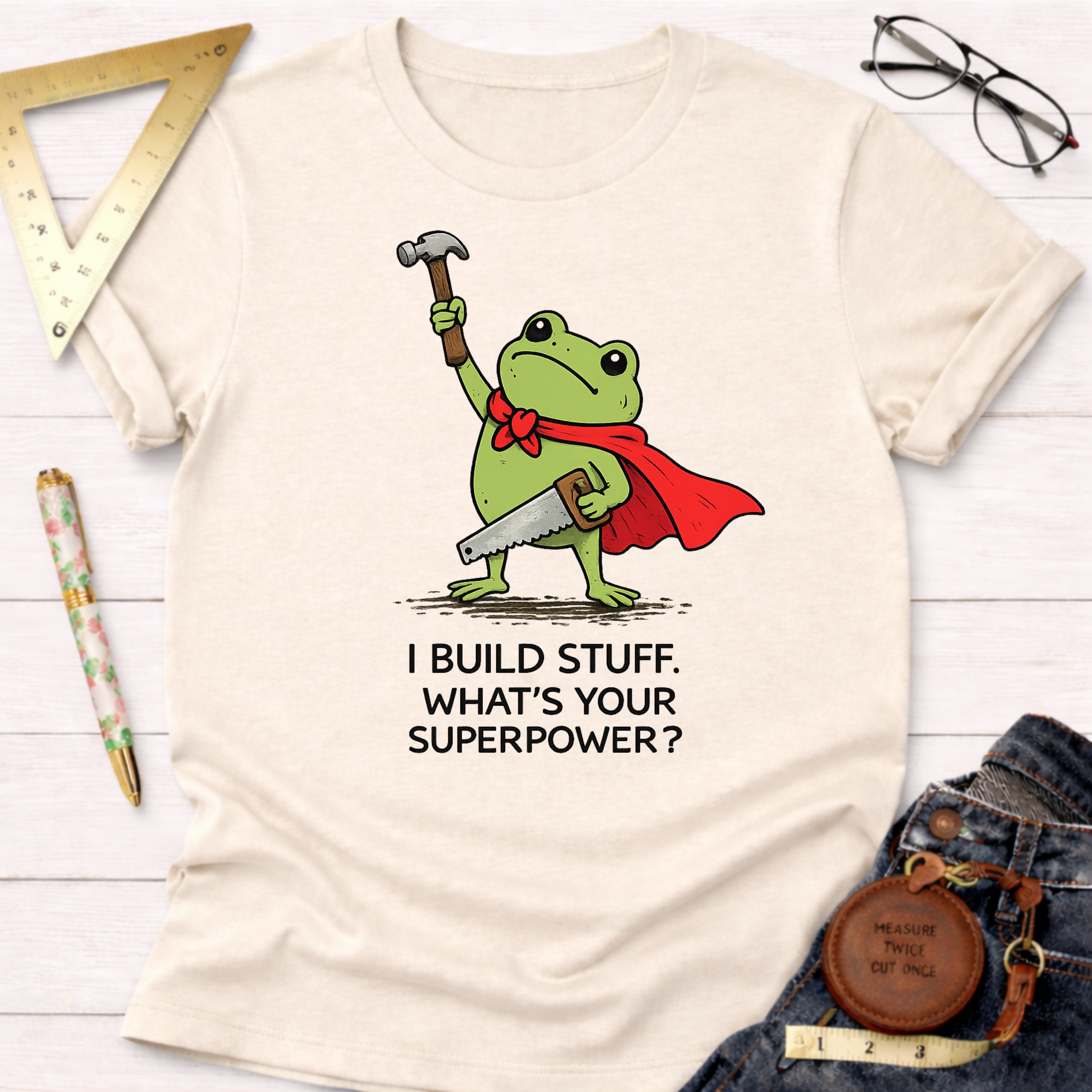 I Build Stuff. What's Your Superpower? T-Shirt