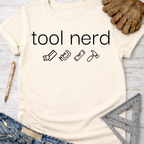 Women's funny woodworking graphic tee shirt for female woodworkers, makers, and DIY builders — Sawdust & Ponytails.