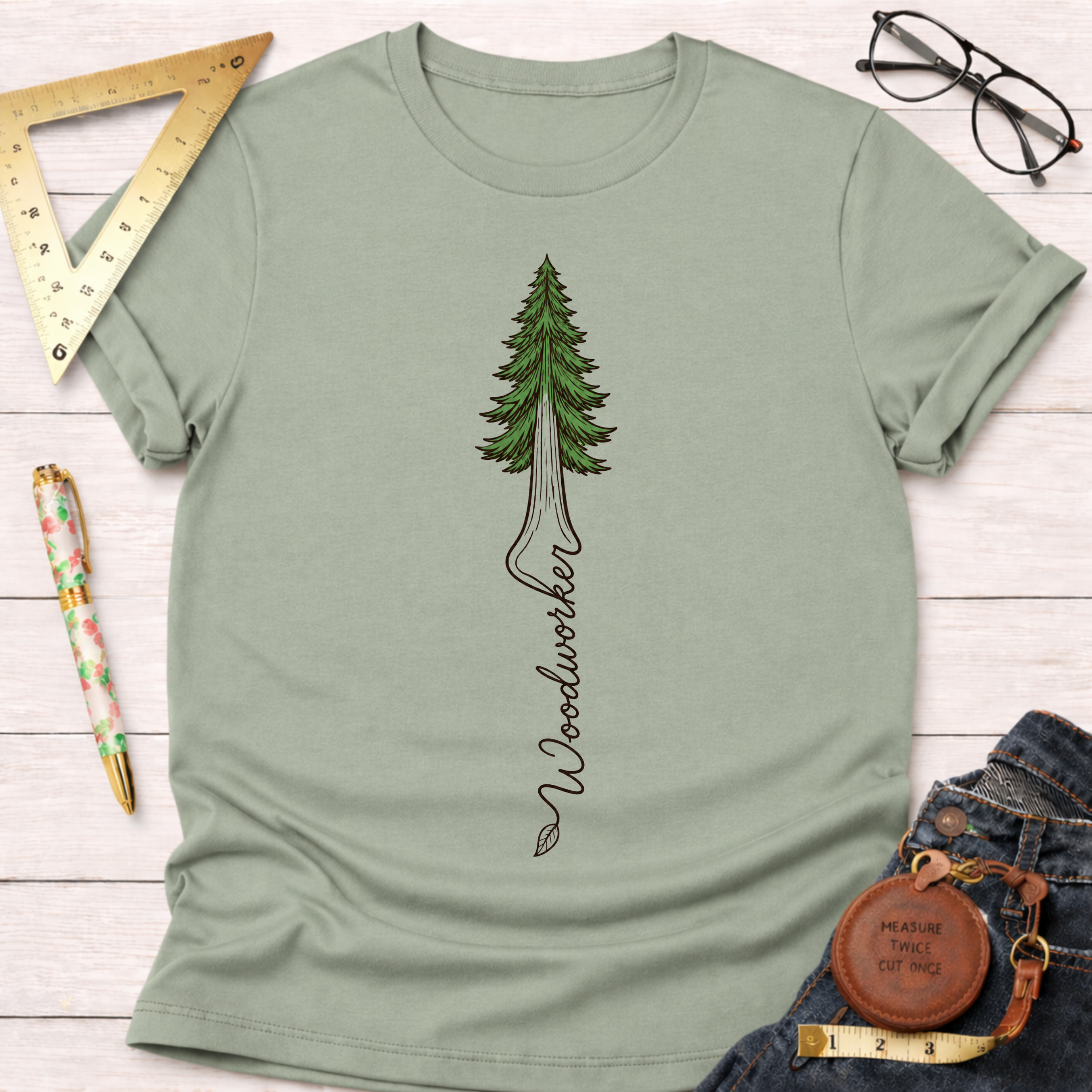 Woodworker Redwood Tree T-Shirt